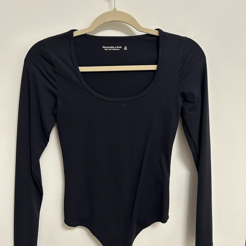 Abercrombie & Fitch Black Long Sleeve Bodysuit